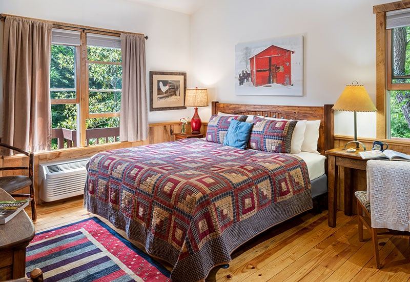 The Barn Room at Bent Creek Lodge, an ADA accessible king room on the main level